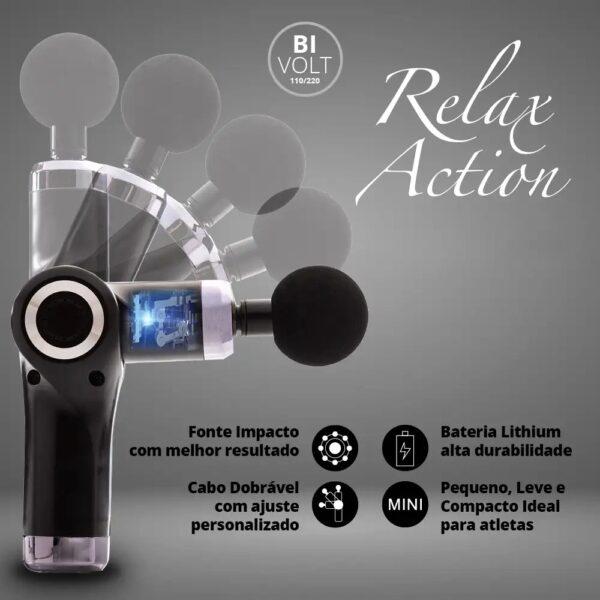 Pistola Massageadora MedicFisio Kit De Massagem Fitness - Imagem 6